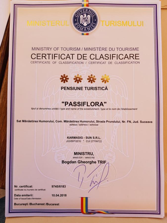 Pensiunea Passiflora Mînăstirea Humorului 외부 사진